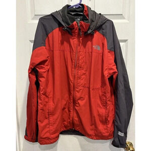 The‎ North Face Hydrenalite Windproof Lightweight Red Hooded Jacket Mens Size XL